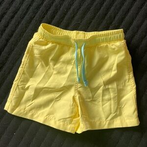 💛 Primary 2-3 Yellow Swim Trunks with Blue Drawstring